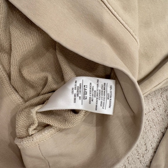 Hudson Jeans Women's Tuck Sleeve Cream Beige Pullover Sweatshirt - Large, EUC - Picture 6 of 6